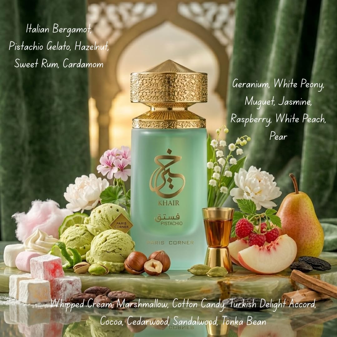 香水(女性用) PARIS CORNER KHAIR PISTACHIO EDP 100ml Khair - Pistachio by Paris Corner for Unisex - 3.4 oz EDP Spray